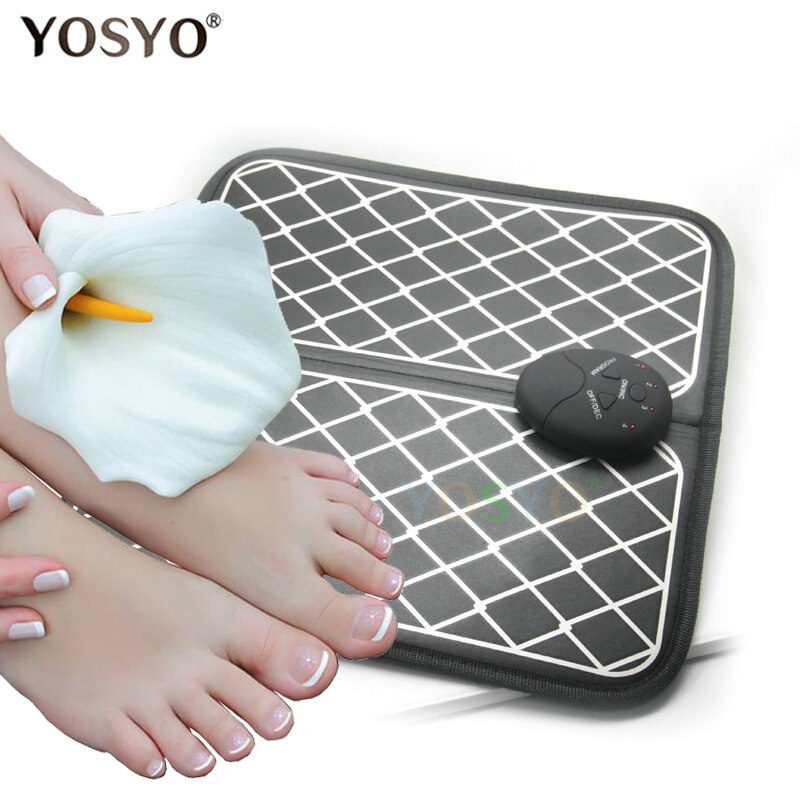 Electric EMS Foot Massager ABS Physiotherapy Revitalizing Pedicure Tens Foot Vibrator Wireless Feet Muscle Stimulator Unisex