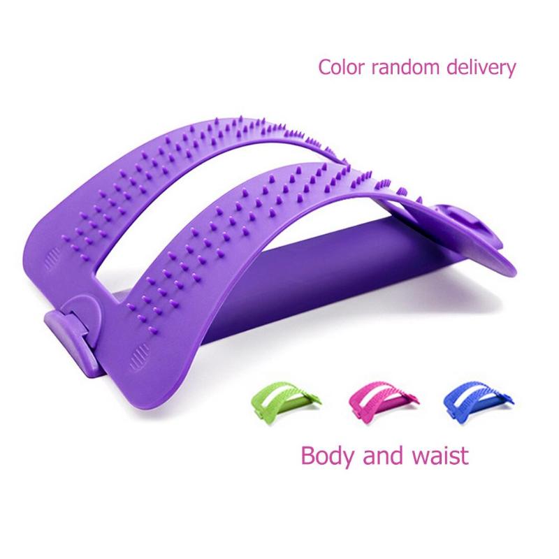 1pc Back Stretch Equipment Massager Magic Stretcher Fitness Lumbar Support Relaxation Spine Pain Relief Corrector Health Care