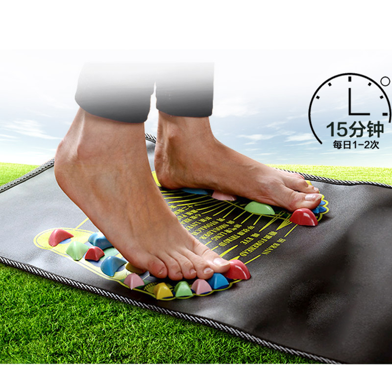 1Pc Acupuncture Cobblestone Foot Reflexology Massage Pad Walk Stone Square Foot Massager Cushion for Relax Body Pain Health Care