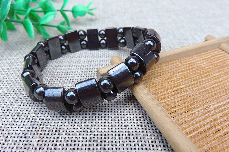 Magnetic therapy Health care Loss Weight Effective Black Stone Bracelets slimming Stimulating Acupoints  Arthritis Pain Relief