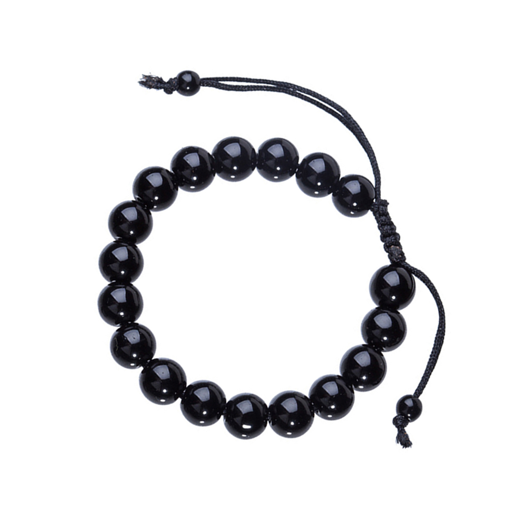 Natural Stone Black Obsidian Magnetic Therapy Bracelet Weight Loss Unisex Slimmy Health Care Bracelet