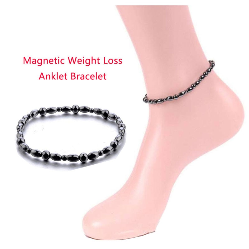Magnetic Weight Loss Slim Anklet Bracelet Black Gallstone Slimming Stimulating Acupoints Therapy Fat Burning Health Care