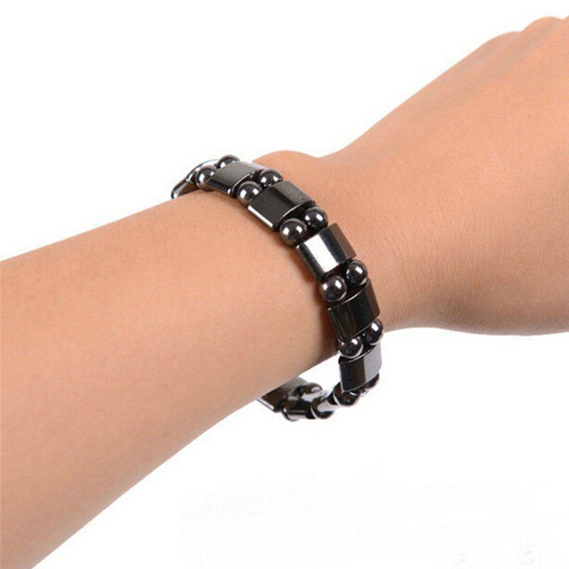 Adjustable Magnetic therapy Weight Loss Round Black Stone Bracelet Stimulating Acupoints Therapy Fat Burning Slim Healthcare