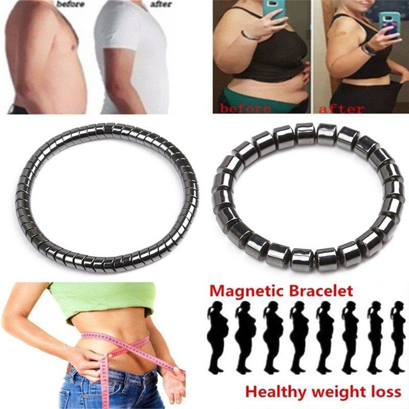 Body Slimming Weight Loss Anti-Fatigue Healing Bracelet White Cat Eye Bead Stretch Bracelet Magnetic Therapy Bead Slim For Women