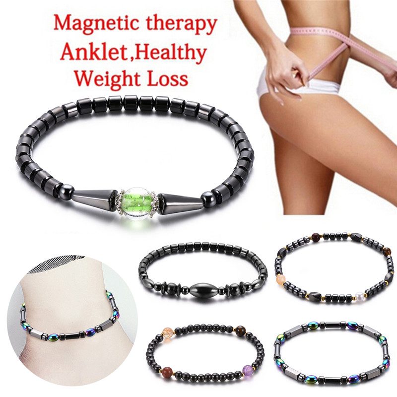 Body Slimming Weight Loss Anti-Fatigue Healing Bracelet White Cat Eye Bead Stretch Bracelet Magnetic Therapy Bead Slim For Women