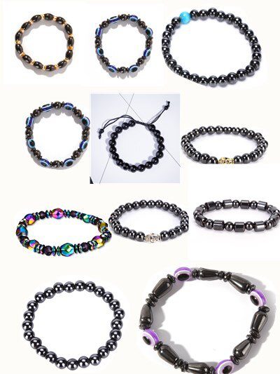 Body Slimming Weight Loss Anti-Fatigue Healing Bracelet White Cat Eye Bead Stretch Bracelet Magnetic Therapy Bead Slim For Women