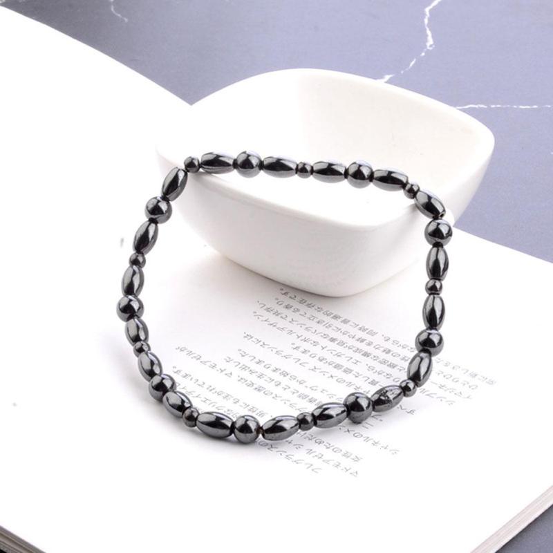 Anklet Bracelet Slimming Gallstone Hematite Weight Loss Anti-Cellulite Women Body Health Care Physical Therapy Black Products