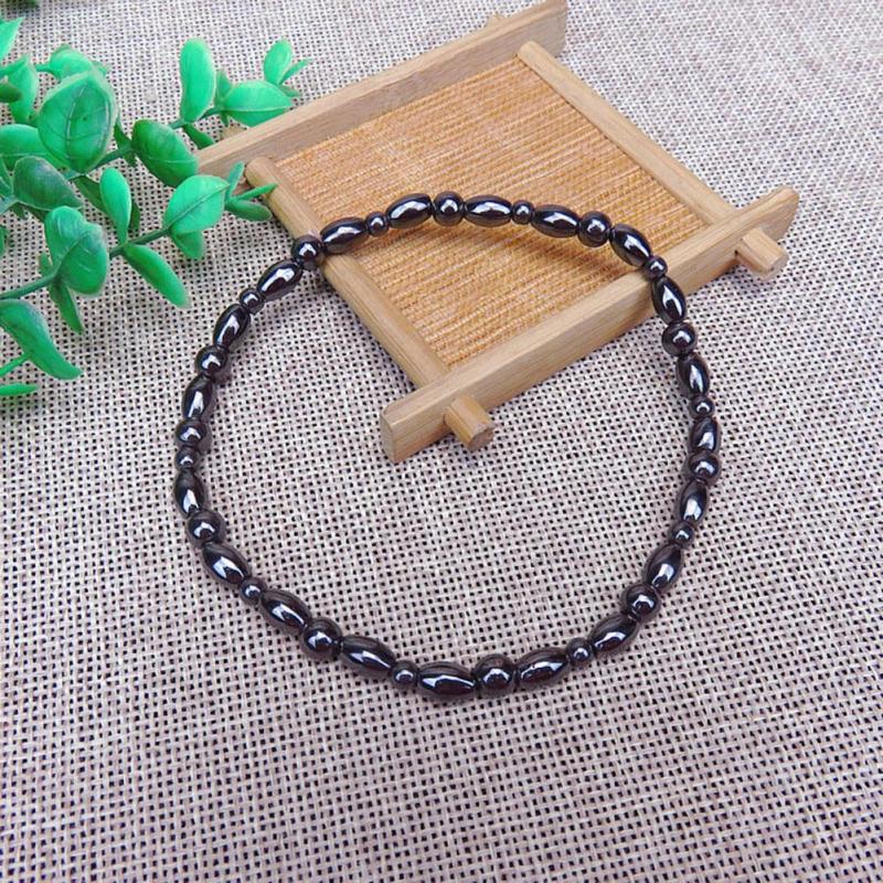 Anklet Bracelet Slimming Gallstone Hematite Weight Loss Anti-Cellulite Women Body Health Care Physical Therapy Black Products