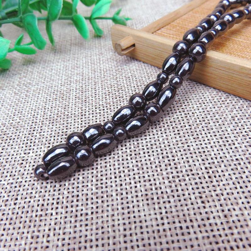 Anklet Bracelet Slimming Gallstone Hematite Weight Loss Anti-Cellulite Women Body Health Care Physical Therapy Black Products