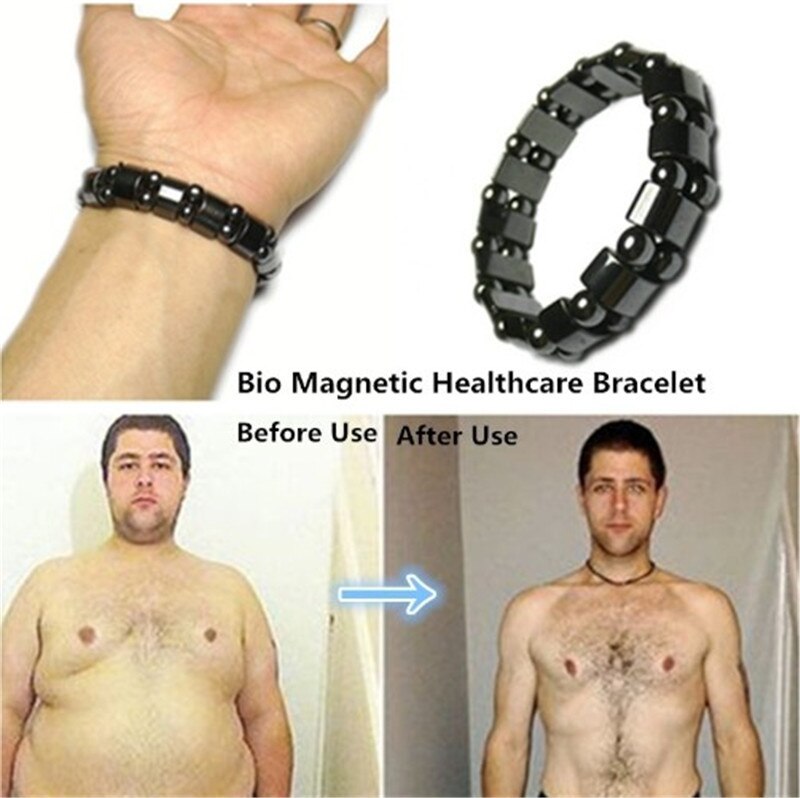 Magnetic therapy Health care Loss Weight Effective Black Stone Bracelets slimming Stimulating Acupoints Arthritis Pain Relief