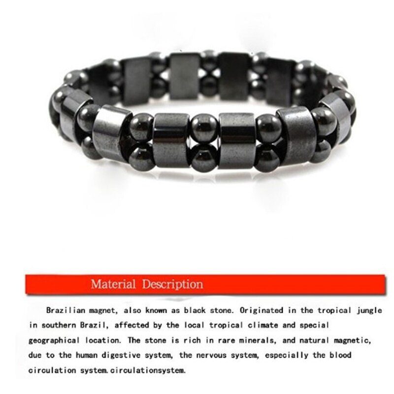 Magnetic therapy Health care Loss Weight Effective Black Stone Bracelets slimming Stimulating Acupoints Arthritis Pain Relief