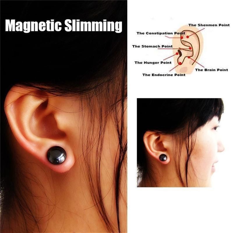 1 pair Magnetic Slimming Earrings Slimming Patch Lose Weight Magnetic Health Magnets Of Lazy Paste Slim Patch