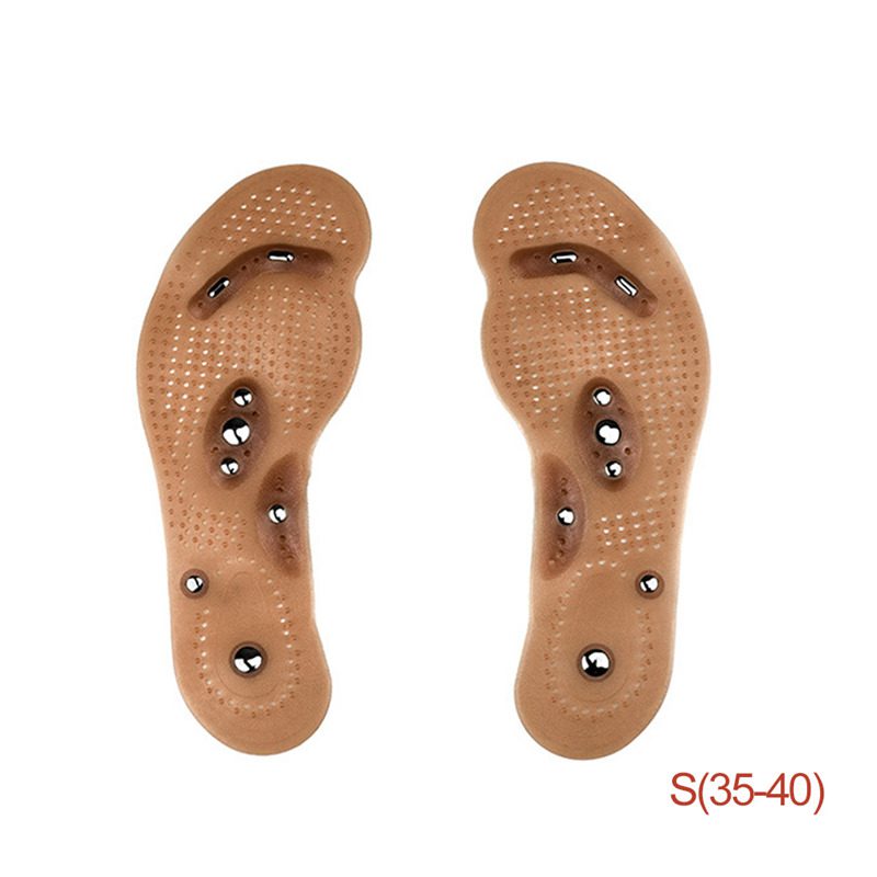 Loss Weight Massage Foot Care Shoes Mat Pad Brown Insole Wholesale Soles Magnetic Therapy Slimming Insoles Health Care Brown Mat