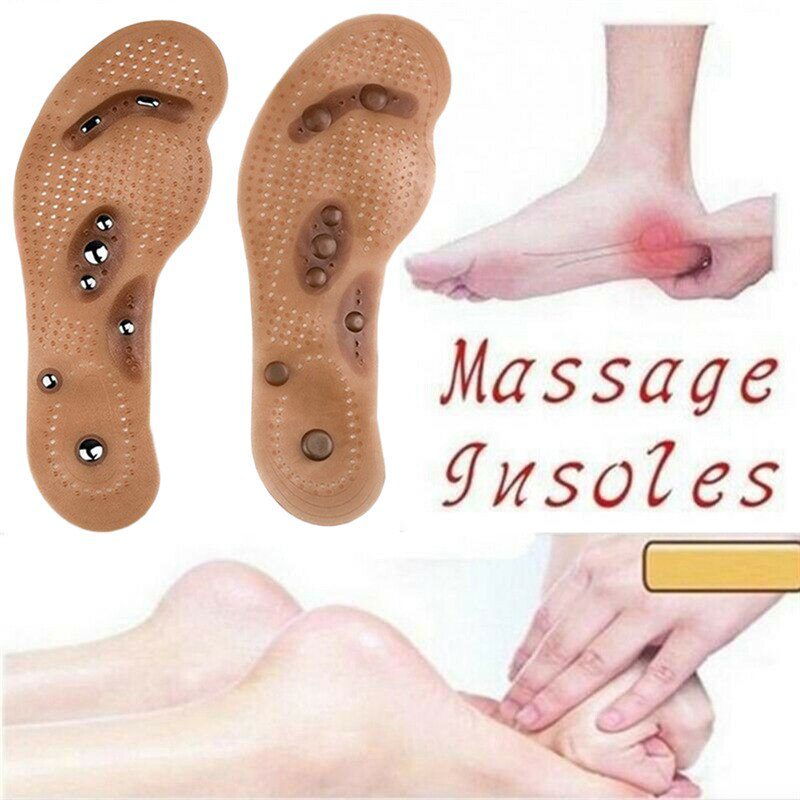 Loss Weight Massage Foot Care Shoes Mat Pad Brown Insole Wholesale Soles Magnetic Therapy Slimming Insoles Health Care Brown Mat