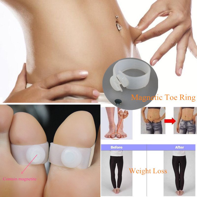 Silicone Foot Massage Magnetic Toe Ring Fat Burning Slimming Burn Women Lose Weight Fast Reduce Body Tool Anti Cellulite