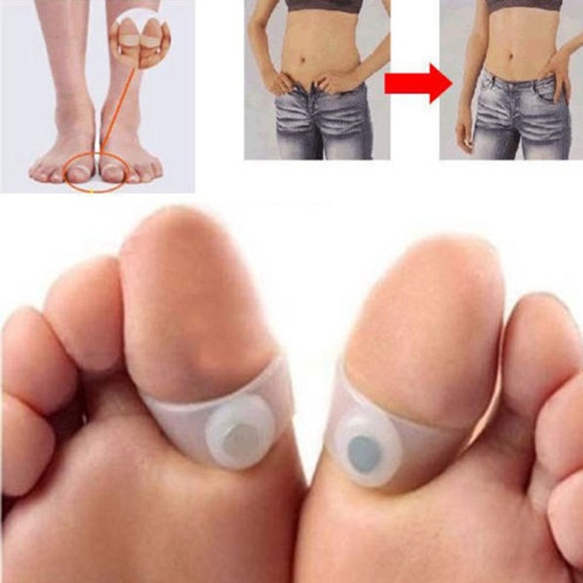 Silicone Foot Massage Magnetic Toe Ring Fat Burning Slimming Burn Women Lose Weight Fast Reduce Body Tool Anti Cellulite