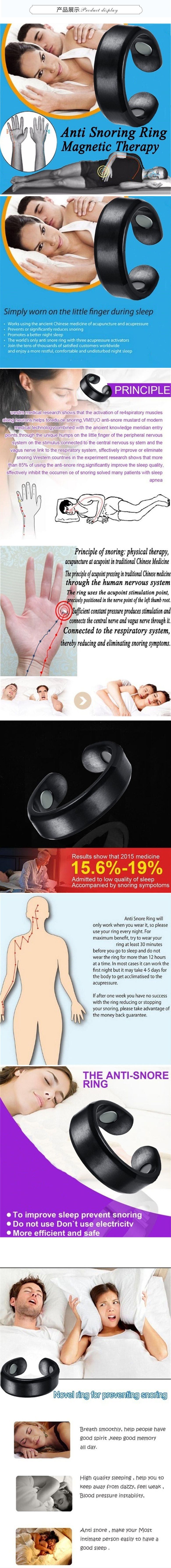 2019 Newly Acupressure Anti Snore Ring Titanium Alloy Treatment Reflexology Anti Snoring Apnea Sleeping Device Promotion Price