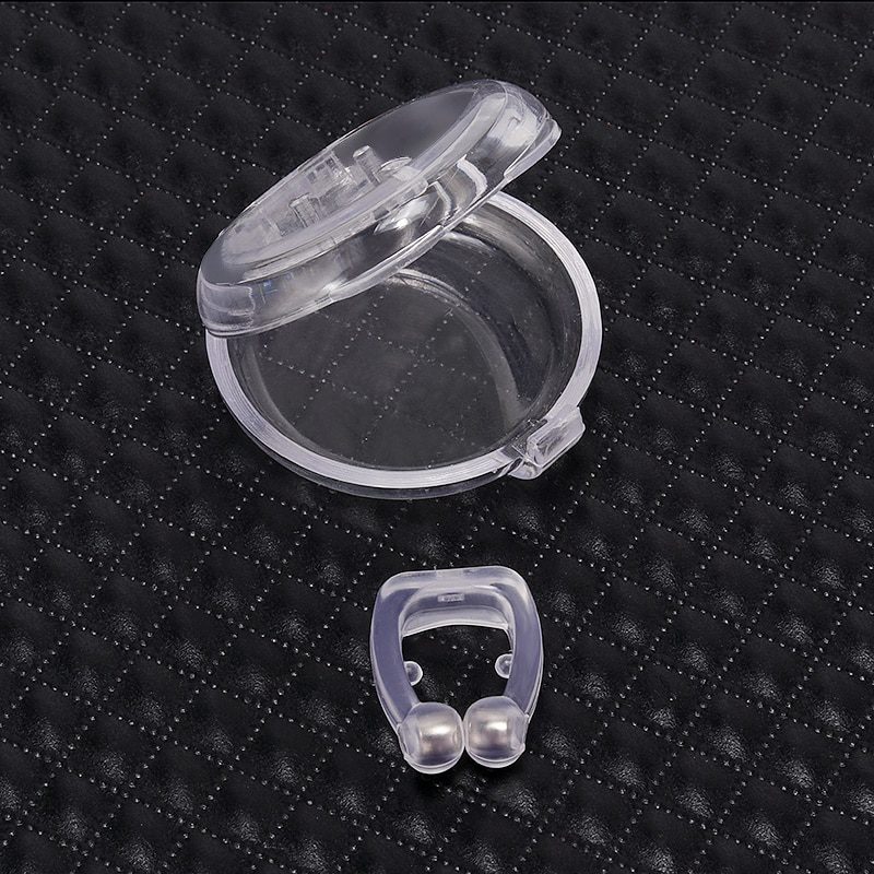 Sleeping Anti Schnarchen Nase Clip Silicone Magnetic Anti Snoring Nose Clips Breathing Stop Snore Apnea Antisnoring Clip Device