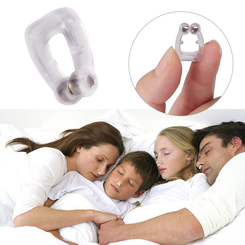 Sleeping Anti Schnarchen Nase Clip Silicone Magnetic Anti Snoring Nose Clips Breathing Stop Snore Apnea Antisnoring Clip Device