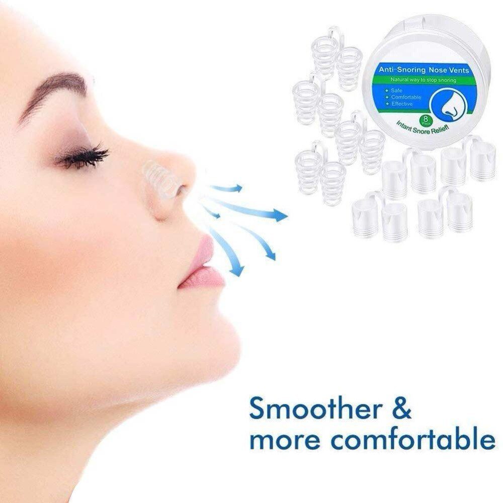 8Pcs/Box Anti Snore Apnea Nose Clip Anti-Snoring Breathe Aid Stop Snore Device Sleeping Aid Equipment Stop Snoring