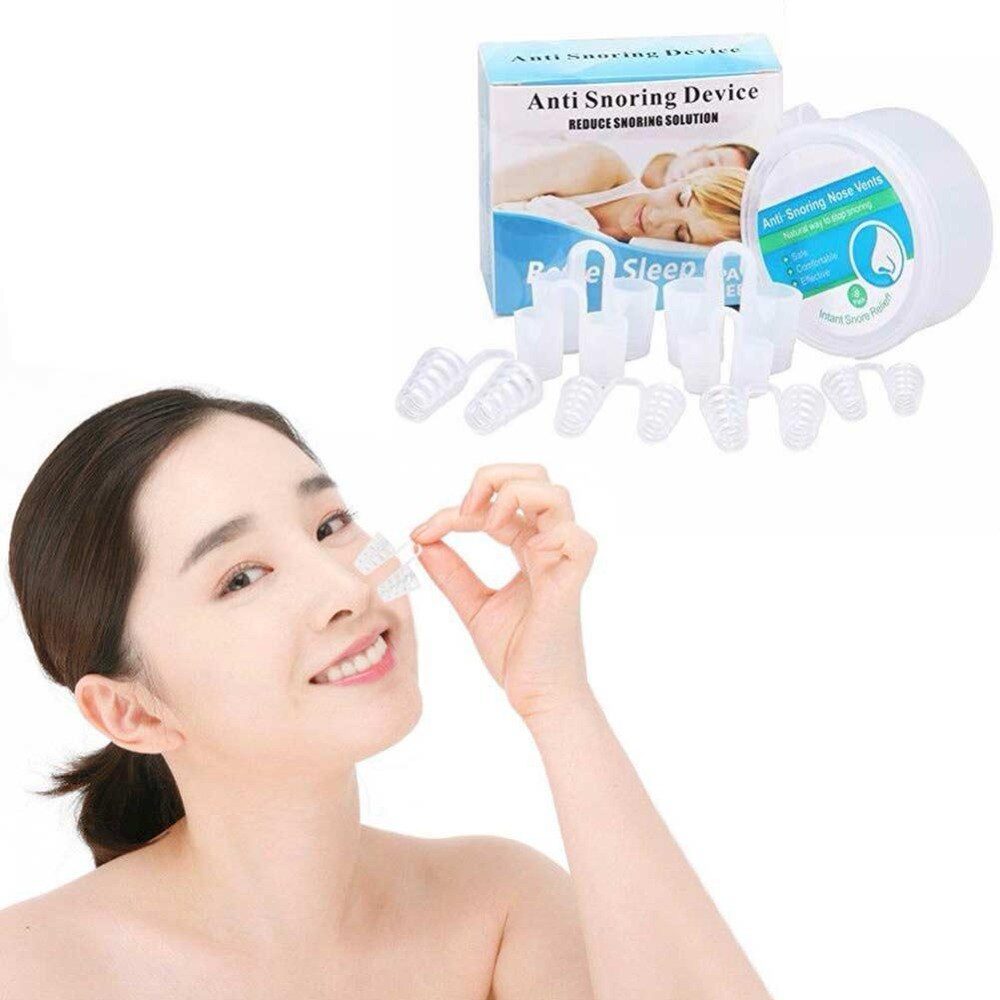 8Pcs/Box Anti Snore Apnea Nose Clip Anti-Snoring Breathe Aid Stop Snore Device Sleeping Aid Equipment Stop Snoring