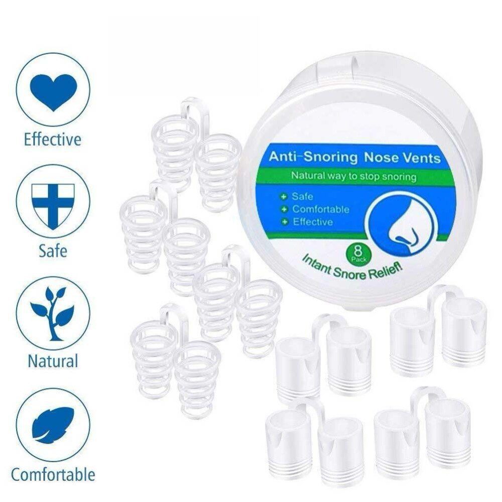 8Pcs/Box Anti Snore Apnea Nose Clip Anti-Snoring Breathe Aid Stop Snore Device Sleeping Aid Equipment Stop Snoring