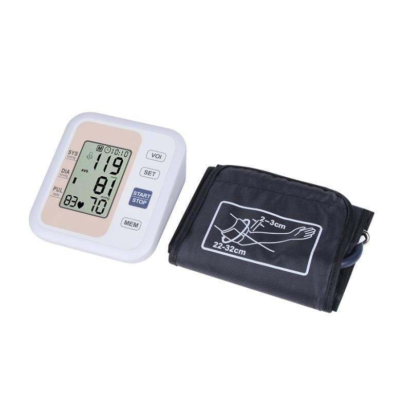 Automatic Digital Upper Arm Blood Pressure Monitor Heart Beat Rate Pulse Meter Tonometer Sphygmomanometers pulsometer