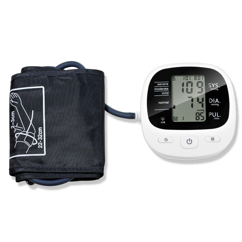 Automatic Digital Upper Arm Blood Pressure Monitor Heart Beat Rate Pulse Meter Tonometer Sphygmomanometers pulsometer