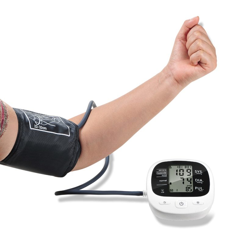 Automatic Digital Upper Arm Blood Pressure Monitor Heart Beat Rate Pulse Meter Tonometer Sphygmomanometers pulsometer