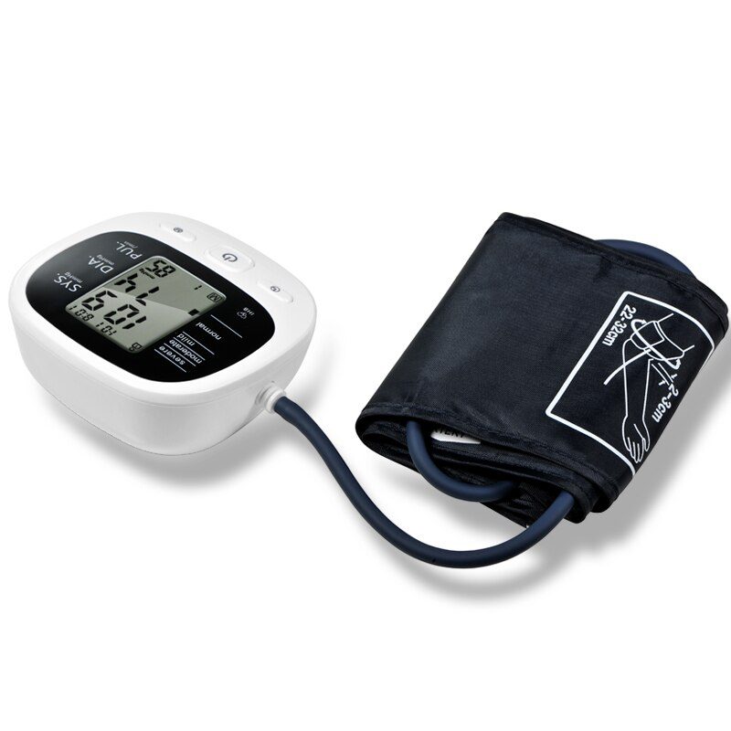 Automatic Digital Upper Arm Blood Pressure Monitor Heart Beat Rate Pulse Meter Tonometer Sphygmomanometers pulsometer