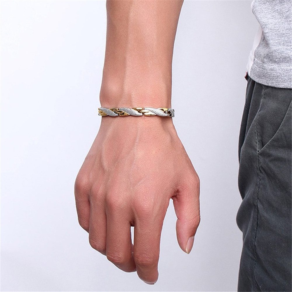 Twisted Healthy Magnetic Bracelet for Women Power Therapy Magnets Magnetite Bracelets Bangles Men Health Care Jewelry Stainless