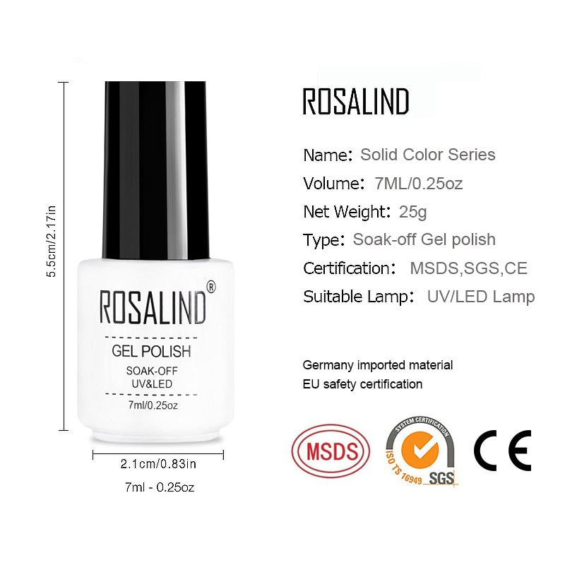 ROSALIND Gel Polish Set All For Manicure Semi Permanent Vernis top coat UV LED Gel Varnish Soak Off Nail Art Gel Nail Polish