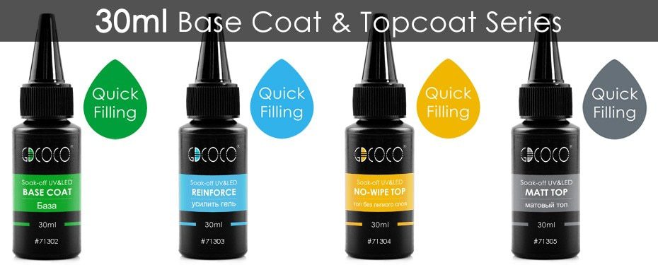 #86102 GDCOCO 2019 New Arrival Primer Gel Varnish Soak Off UV LED Gel Nail Polish Base Coat No Wipe Top Color Gel Polish