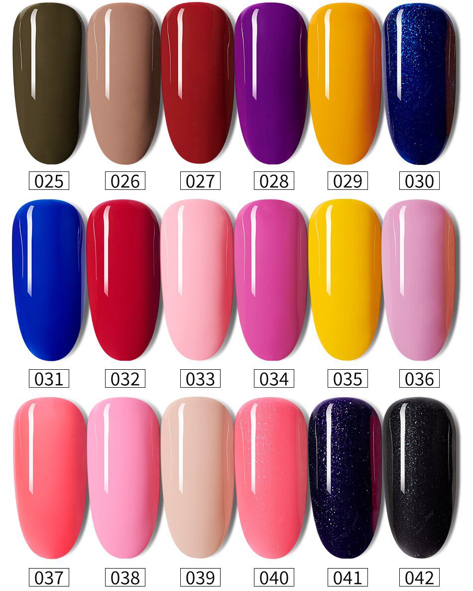 MORDDA 8 ML Gel Polish UV LED Nail Varnish For Manicure 60 Colors Gel Lacquer Semi Permanent Gel Paint Nail Art DIY Design Tools