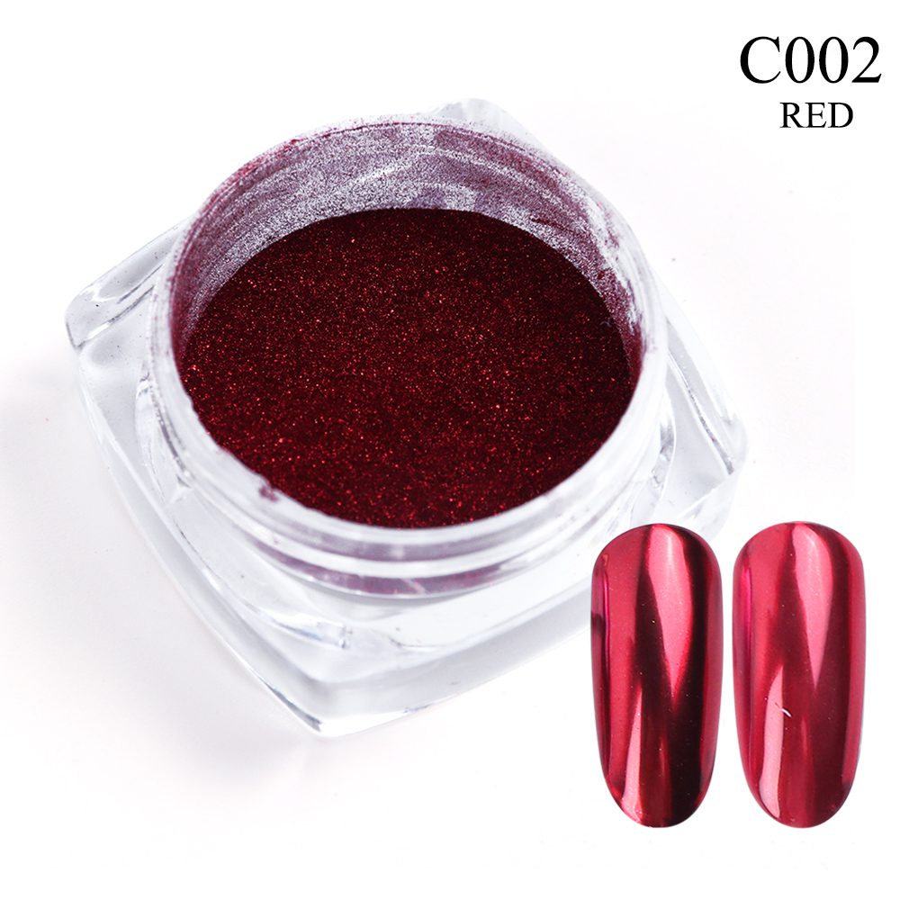 0.5g Nail Mirror Glitter Powder Metallic Color Nail Art UV Gel Polishing Chrome Flakes Pigment Dust Decorations Manicure TRC/ASX