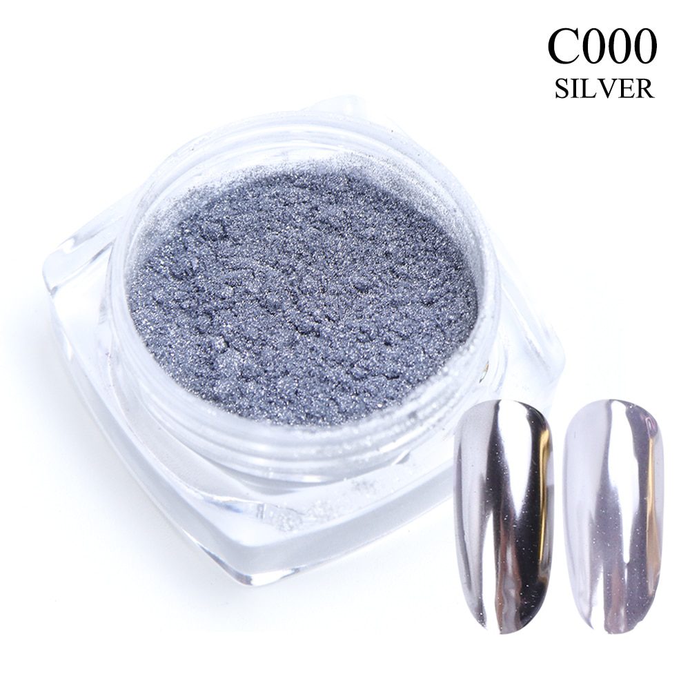 0.5g Nail Mirror Glitter Powder Metallic Color Nail Art UV Gel Polishing Chrome Flakes Pigment Dust Decorations Manicure TRC/ASX