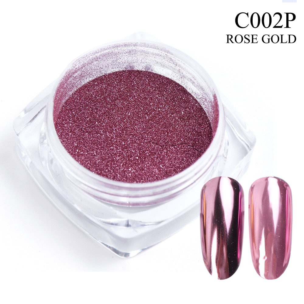 0.5g Nail Mirror Glitter Powder Metallic Color Nail Art UV Gel Polishing Chrome Flakes Pigment Dust Decorations Manicure TRC/ASX