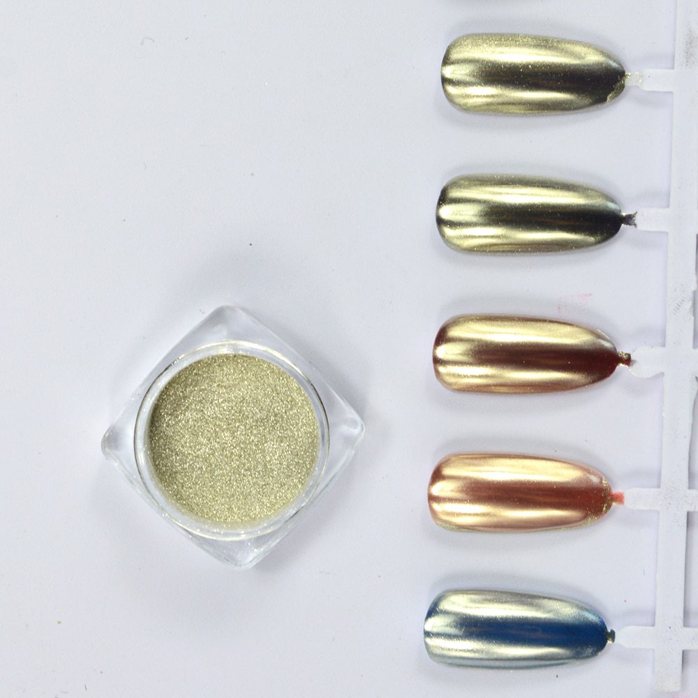 0.5g Nail Mirror Glitter Powder Metallic Color Nail Art UV Gel Polishing Chrome Flakes Pigment Dust Decorations Manicure TRC/ASX