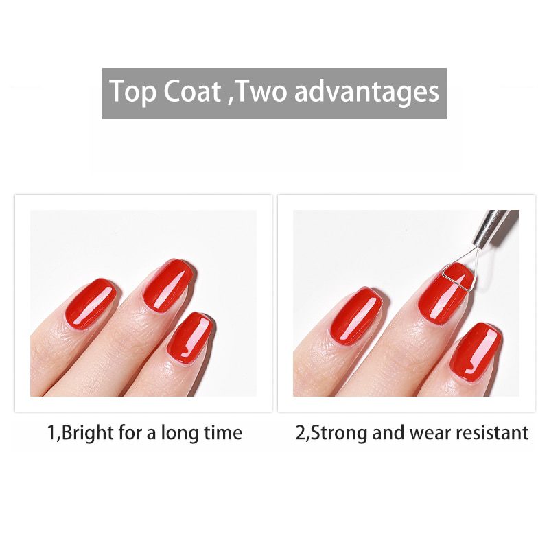 8ml UV Gel Nail Polish Top coat 2pcs Base and Top coat Varnishes Nail Gel primer Long Lasting Soak off  UV Gel Nail Art Manicure