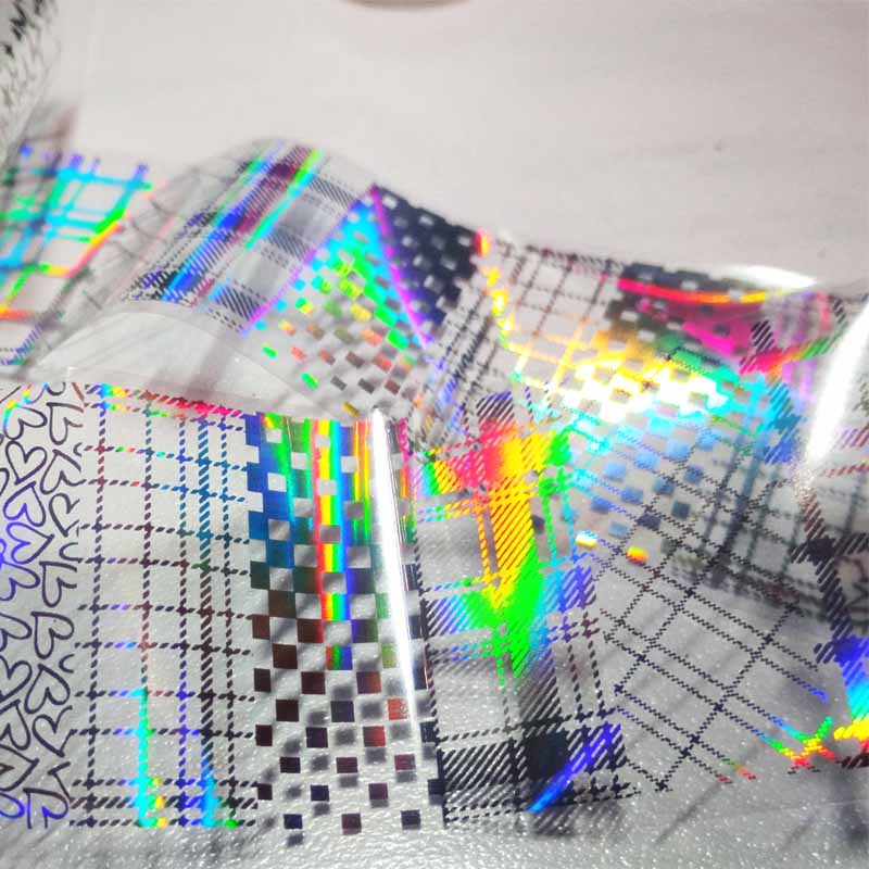 4*100cm/Roll Holographic Nail Foil Flame Dandelion Panda Bamboo Holo Nail Art Transfer Sticker Water Slide Nail Art Decals