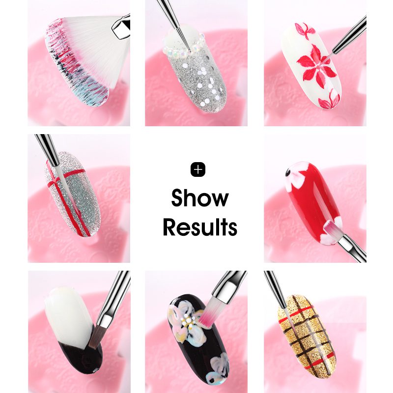 ROHWXY Nail Brush For Manicure Gel Brush For Nail Art 15Pcs/Set Ombre Brush For Gradient For Gel Nail Polish Painting Drawing