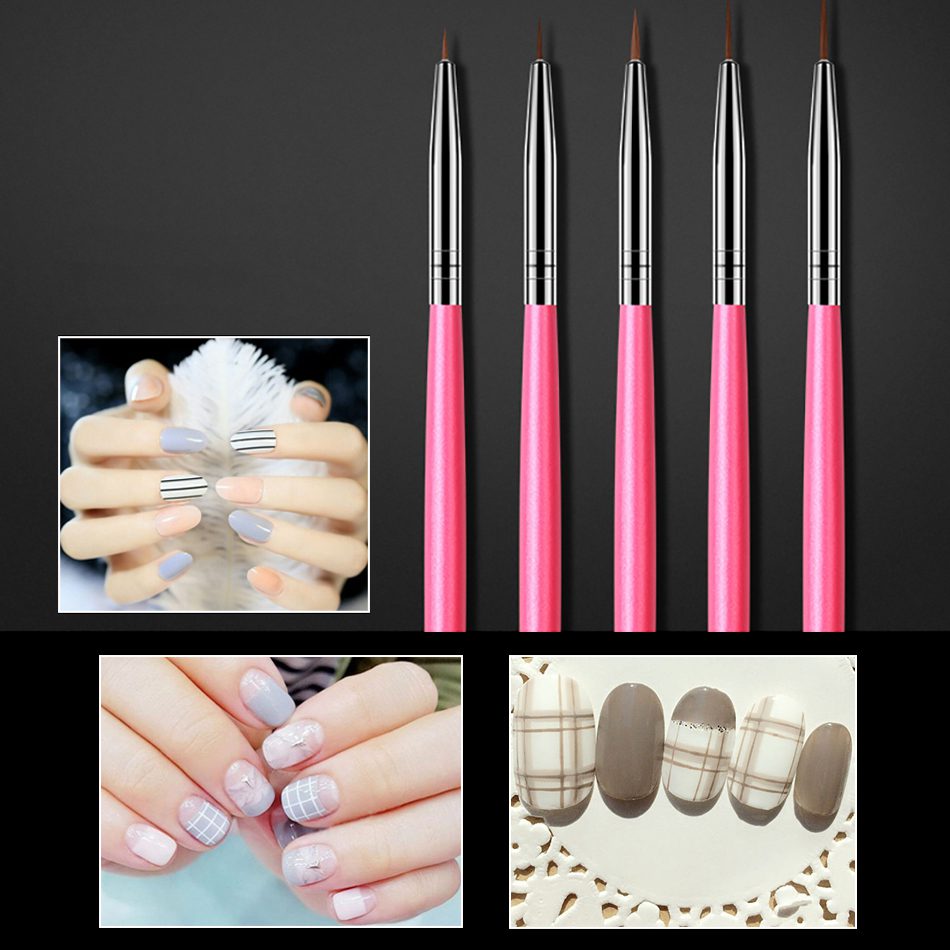 ROHWXY Nail Brush For Manicure Gel Brush For Nail Art 15Pcs/Set Ombre Brush For Gradient For Gel Nail Polish Painting Drawing