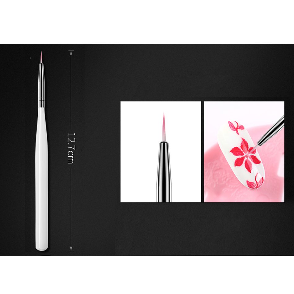 ROHWXY Nail Brush For Manicure Gel Brush For Nail Art 15Pcs/Set Ombre Brush For Gradient For Gel Nail Polish Painting Drawing