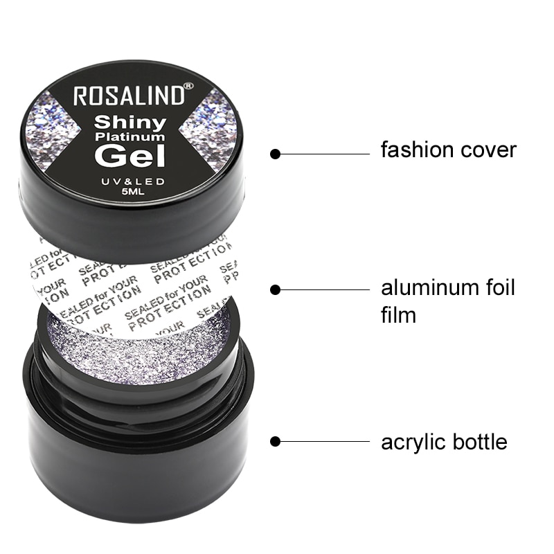 ROSALIND  Hybrid Varnishes Gel Nail Polish Set Glitter Platinum Painting Nails Art Poly UV Gellak Top Base Primer For Manicure