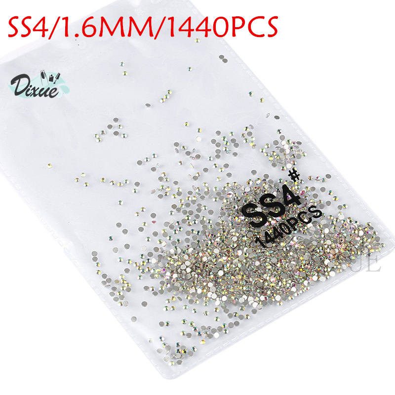 High light AAA rhinestone crystal AB clear SS3-SS40(1.3mm-8.4mm) Non Hotfix flatback Rhinestones for Nails 3D nail art  gems045