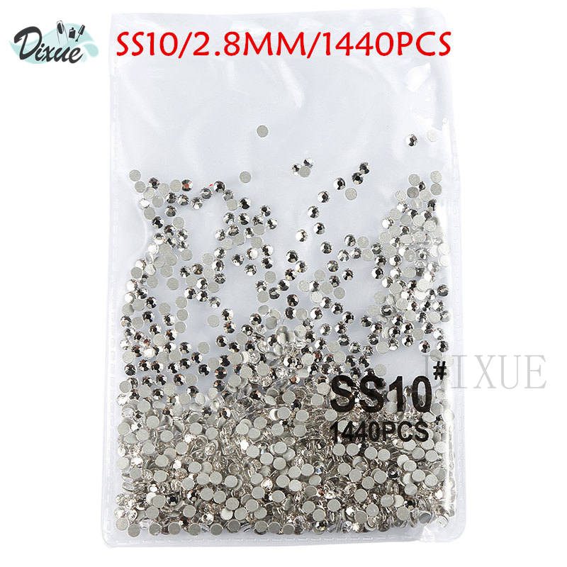 High light AAA rhinestone crystal AB clear SS3-SS40(1.3mm-8.4mm) Non Hotfix flatback Rhinestones for Nails 3D nail art  gems045