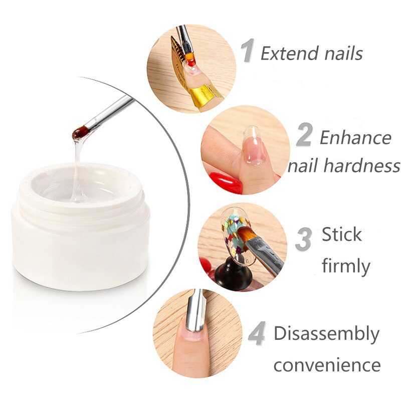 Nail Extension Gel 3 colors Poly Gel Builder Gel For Finger Extension UV Gel Polish Forms for Nail Extension Nail Art Varnish Nail Extension Gel 3 colors Poly Gel Builder Gel For Finger Extension UV Gel Polish Forms for Nail Extension Nail Art Varnish