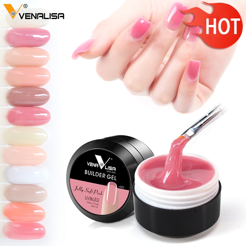 2019 New Products Wholesale Nail Gel CANNI Nail Extension Gels Thick Builder Gel Natural Camouflage UV Gel 15ml manicure led