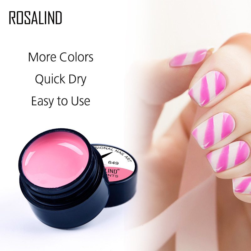 ROSALIND 5ML Painting Gel Varnish 142 Colors Gel Nail Polish Set For Manicure DIY Top Base Coat Hybird Design Of Nail Art Primer