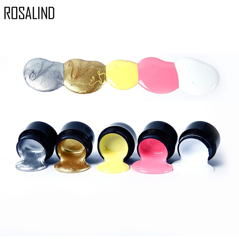 ROSALIND 5ML Painting Gel Varnish 142 Colors Gel Nail Polish Set For Manicure DIY Top Base Coat Hybird Design Of Nail Art Primer